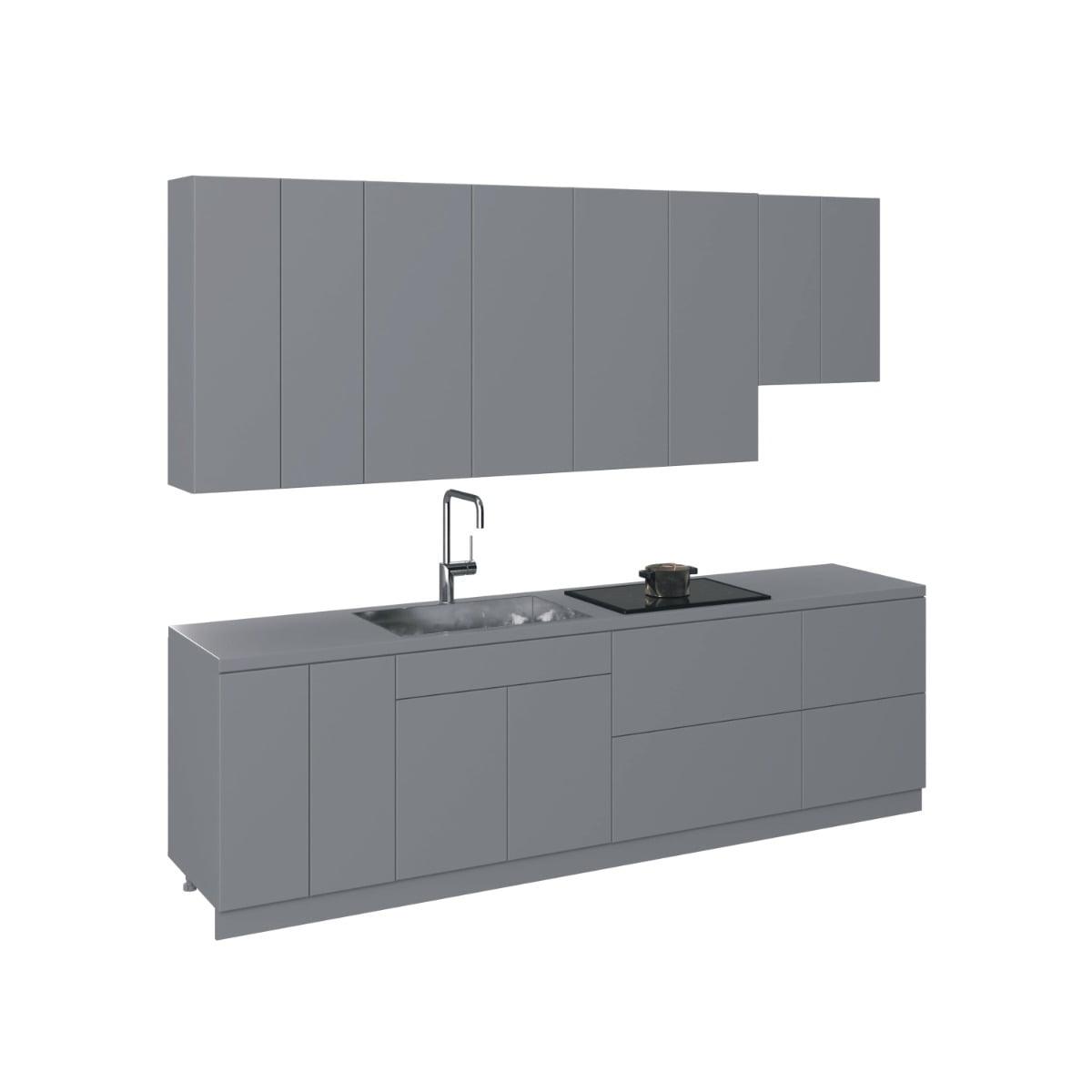 WALLKITCHENS FK-CONT 114'' W x 101'' H Medium Density Fiberboard (MDF) Kitchen Cabinet Set Ready-to-Assemble