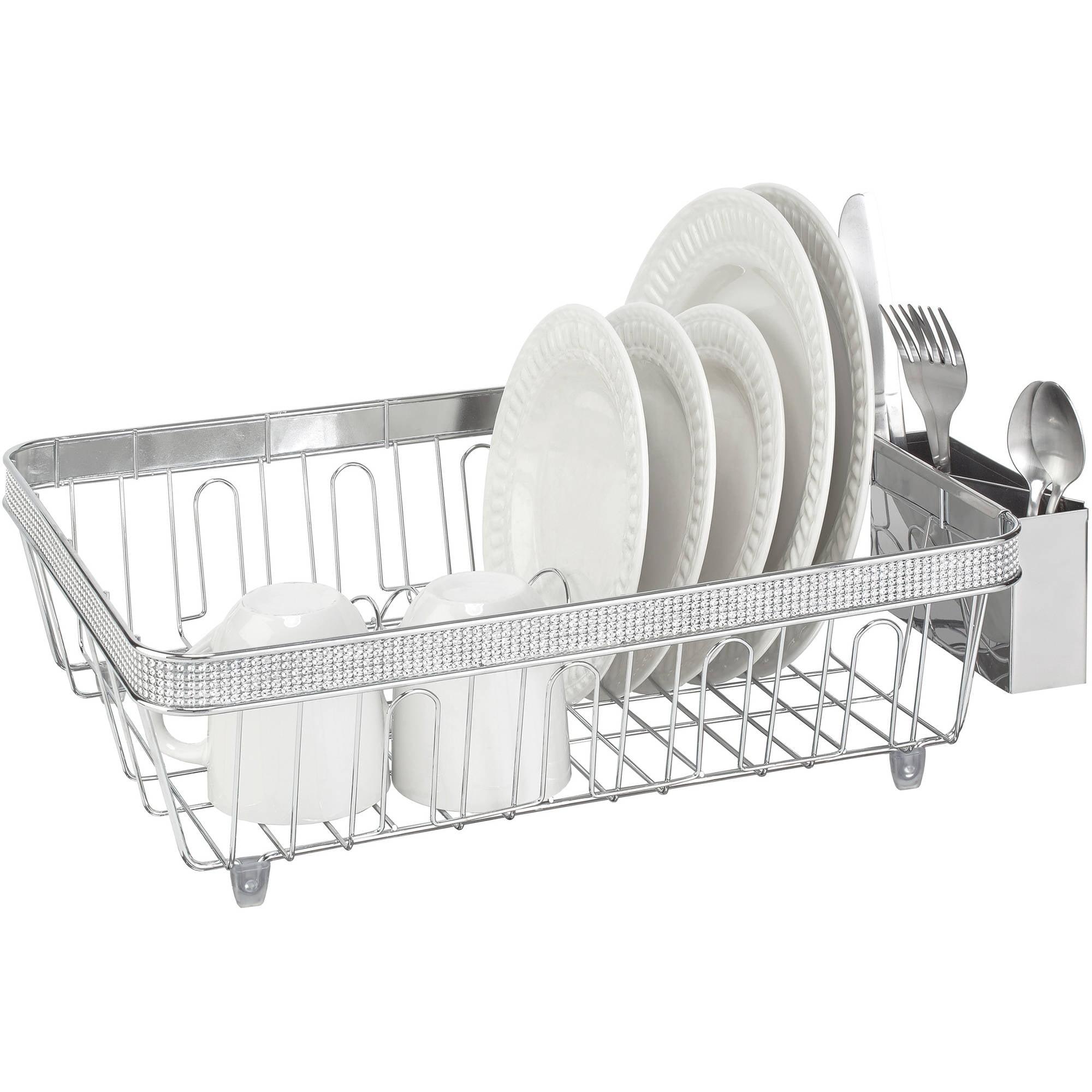 Bath Bliss 22899-CHR Kitchen Details Drying Rack in Pave Diamond Design