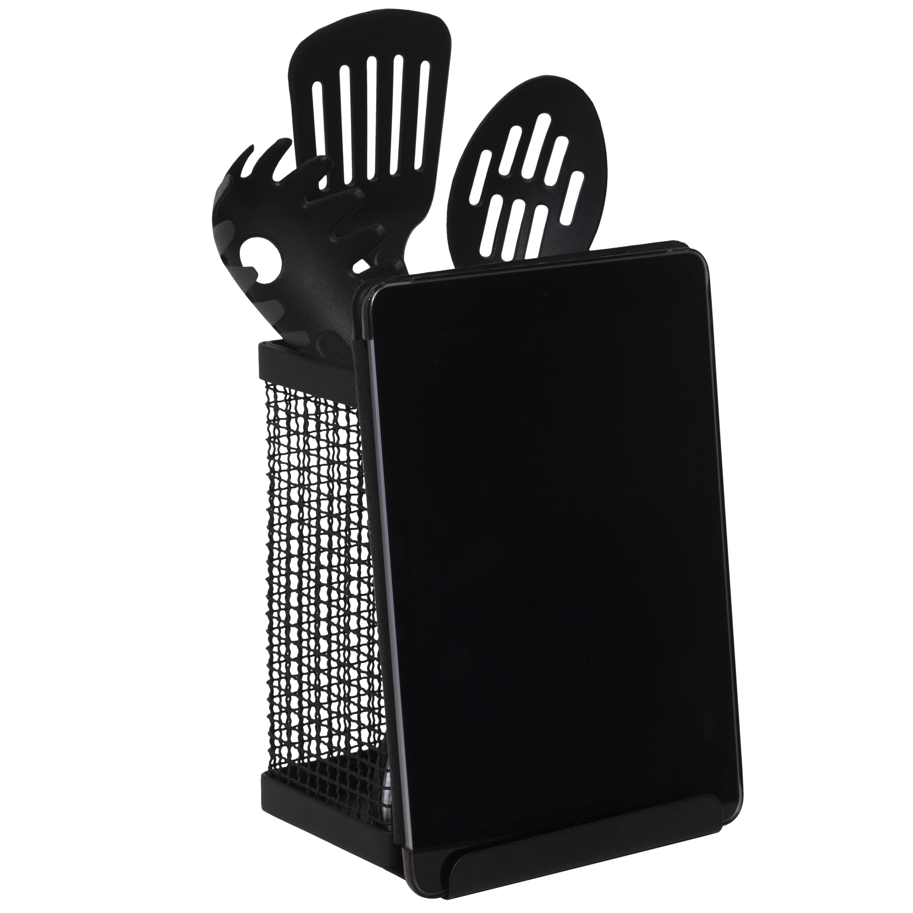 Kitchen Details Industrial Collection Tablet and Utensil Holder in Matte Black