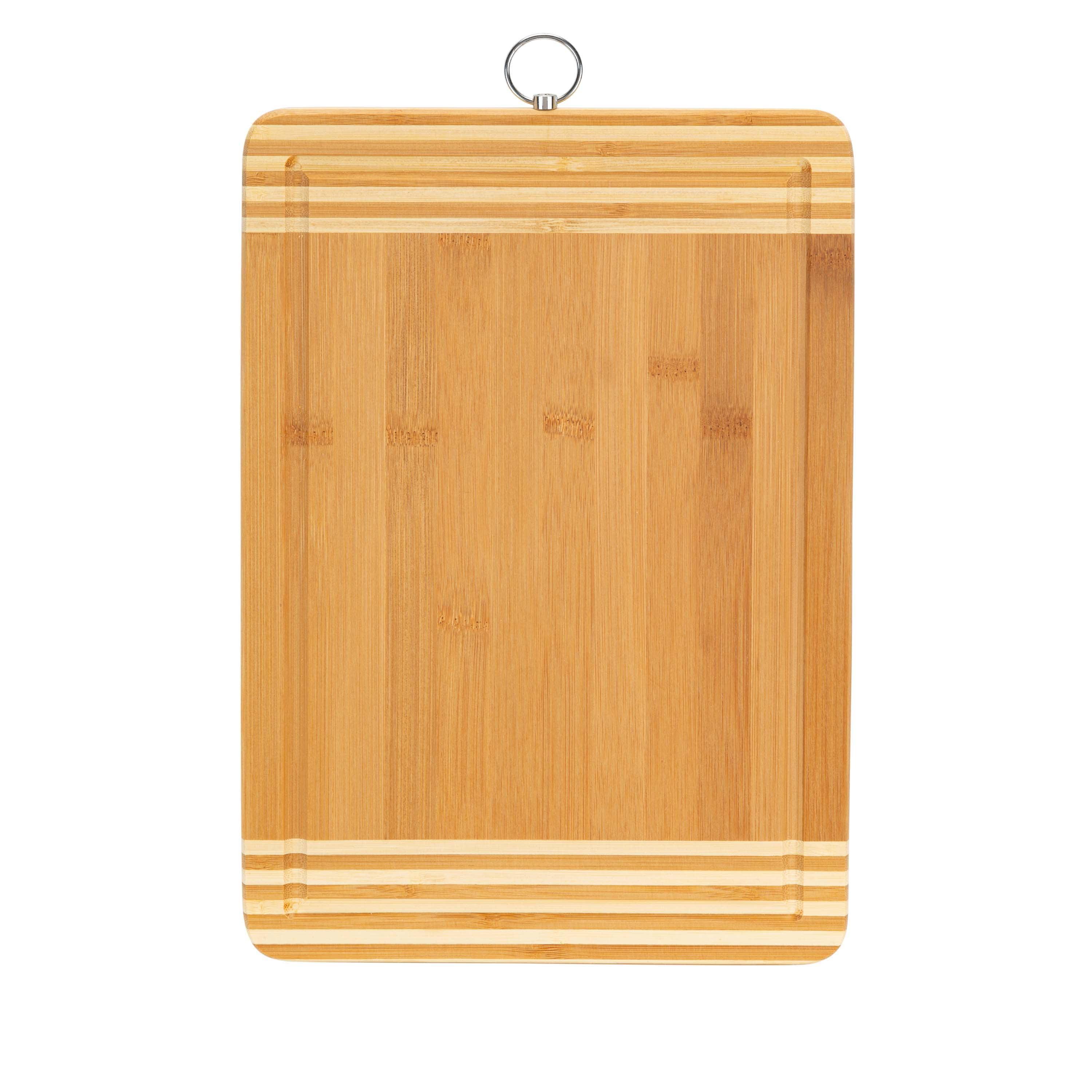 Large Rectangular Bamboo Cutting Board with Drip Edge