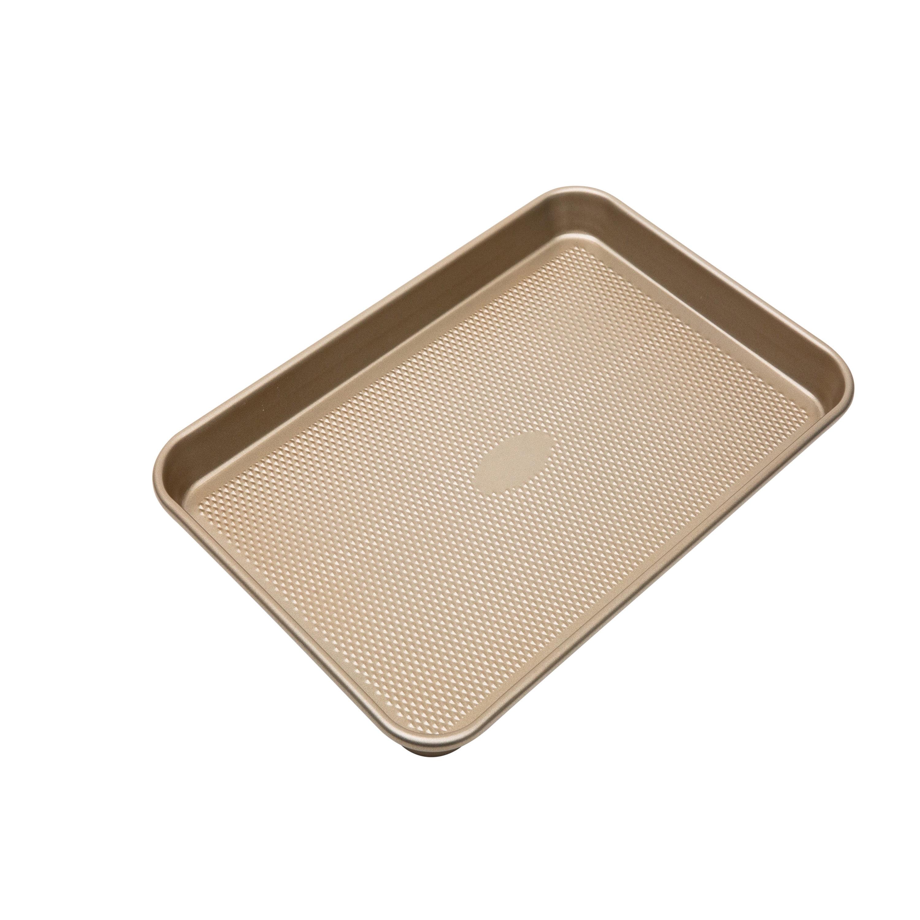 Gold Medium Nonstick Carbon Steel Baking Sheet with Diamond Base