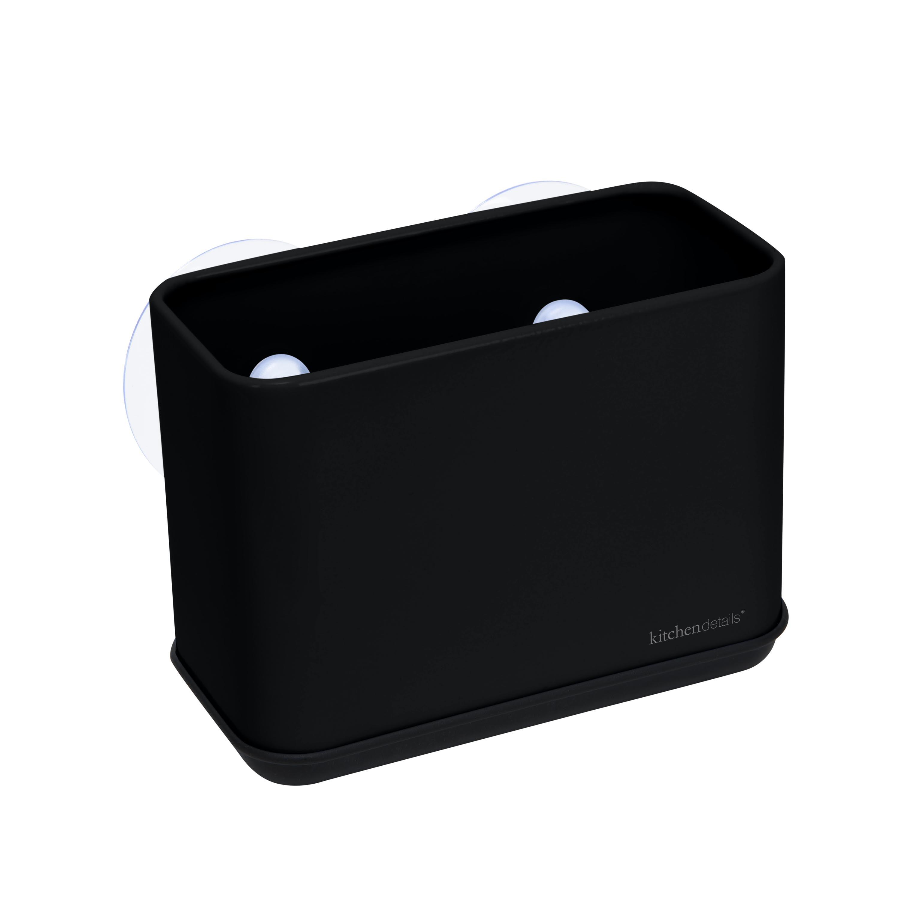 Matte Black Ceramic Suction Sink Caddy