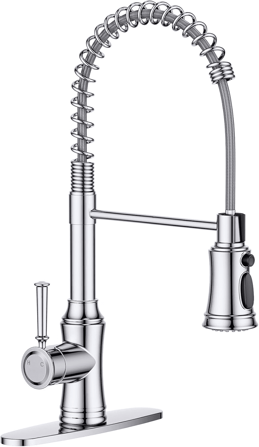 Chrome Stainless Steel Pull-Out Spray Kitchen Faucet