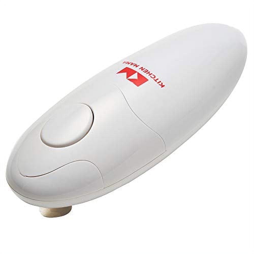 White Battery Operated Hands-Free Electric Can Opener