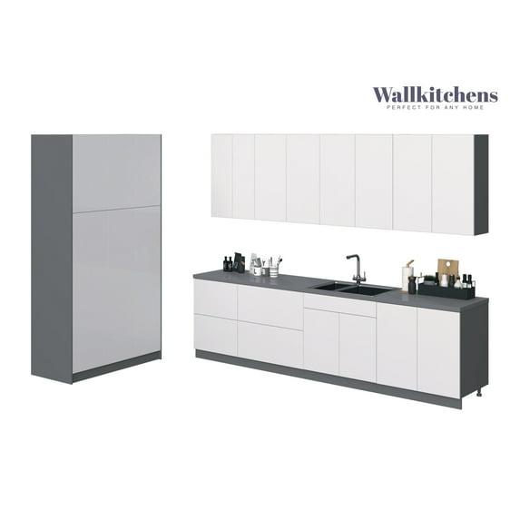 WALLKITCHENS FK-OASIS 123'' W x 96'' H Medium Density Fiberboard (MDF) Kitchen Cabinet Set Ready-to-Assemble