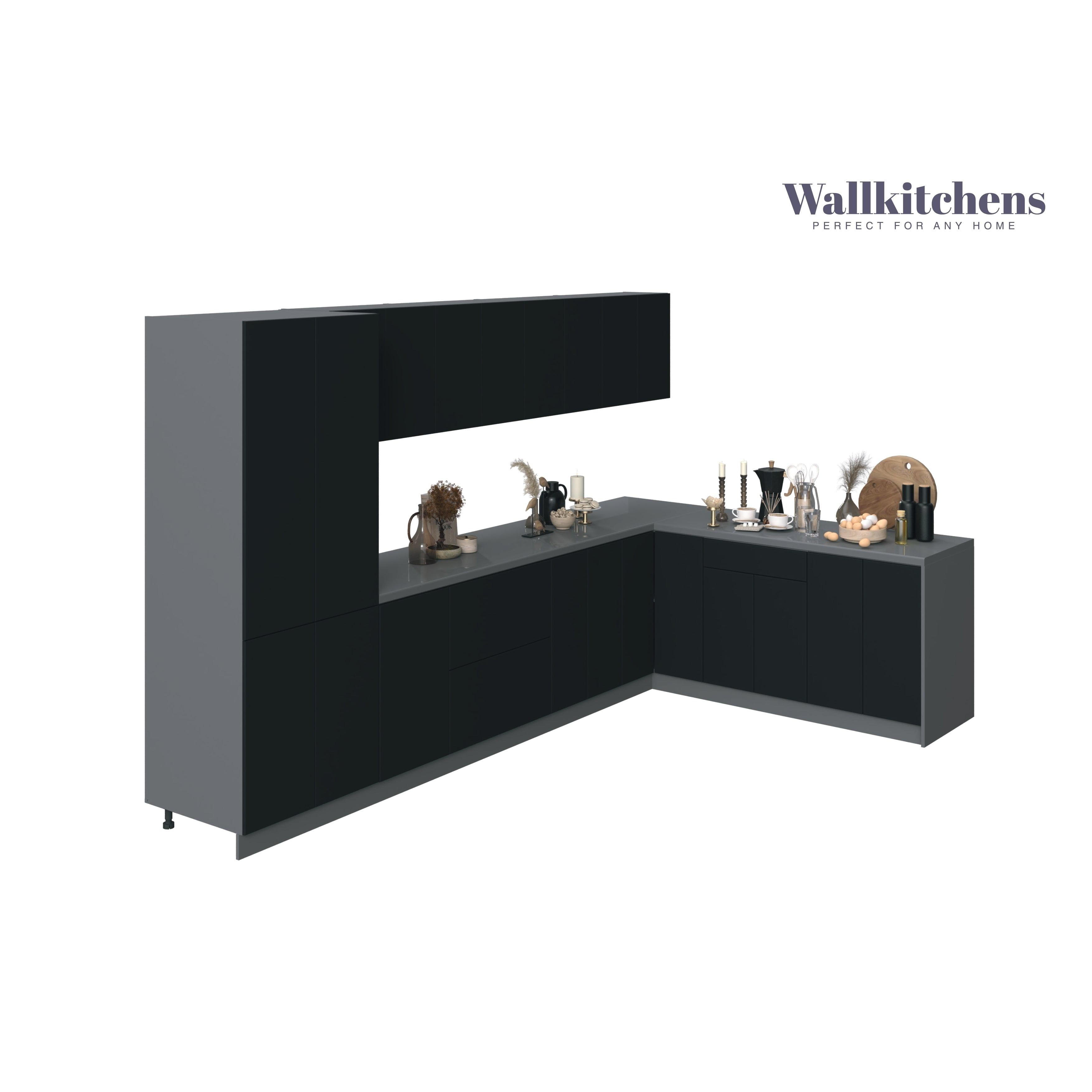 WALLKITCHENS FK-PRESTIGE 138'' W x 83'' H Medium Density Fiberboard (MDF) Kitchen Cabinet Set Ready-to-Assemble