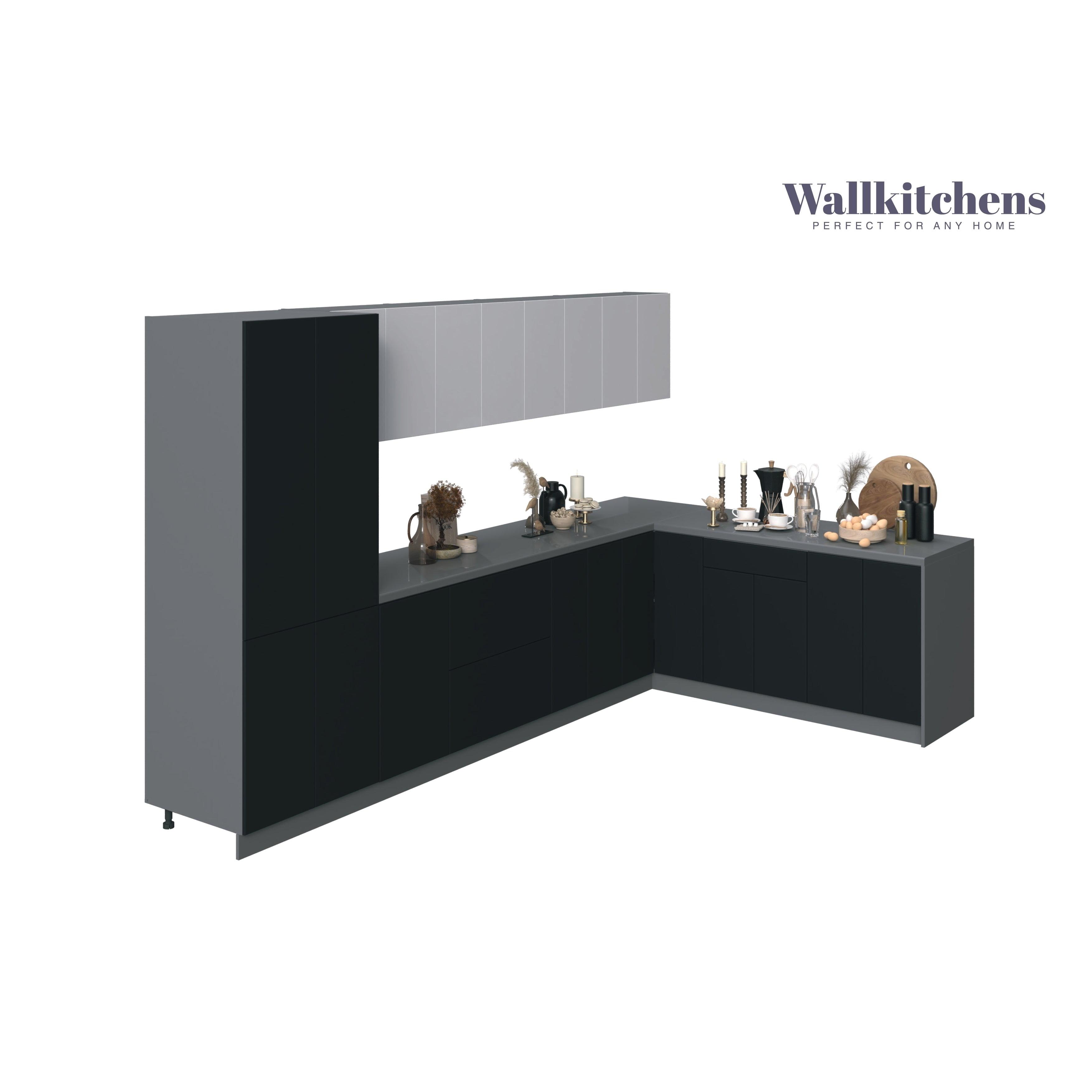 WALLKITCHENS FK-PRESTIGE 138'' W x 83'' H Medium Density Fiberboard (MDF) Kitchen Cabinet Set Ready-to-Assemble