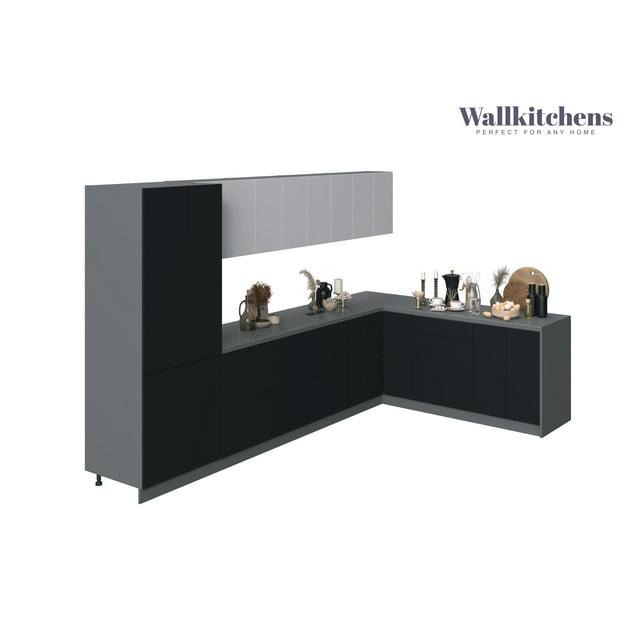 WALLKITCHENS FK-PRESTIGE 138'' W x 83'' H Medium Density Fiberboard (MDF) Kitchen Cabinet Set Ready-to-Assemble