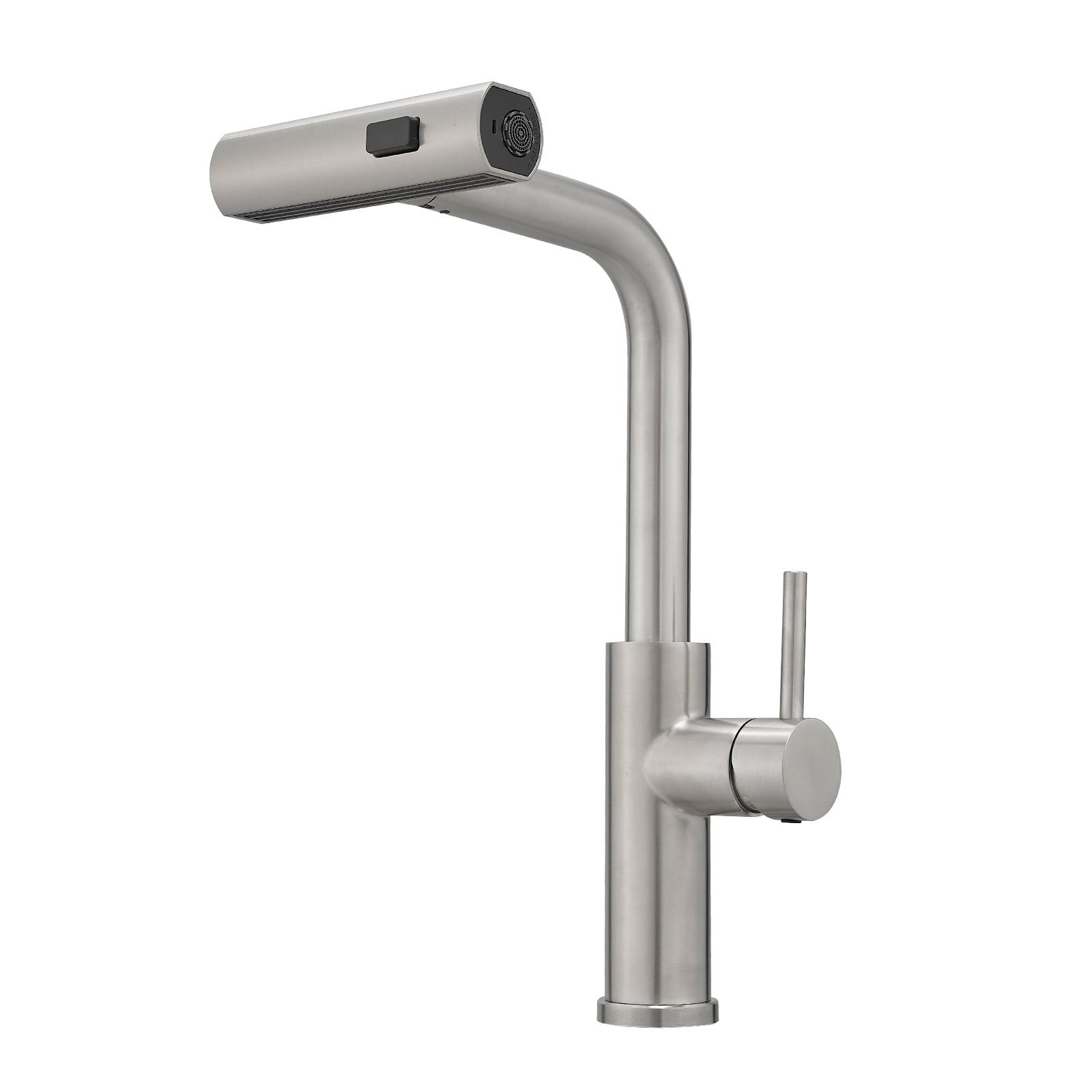 Brushed Nickel Single Handle Pull-Out Kitchen Faucet