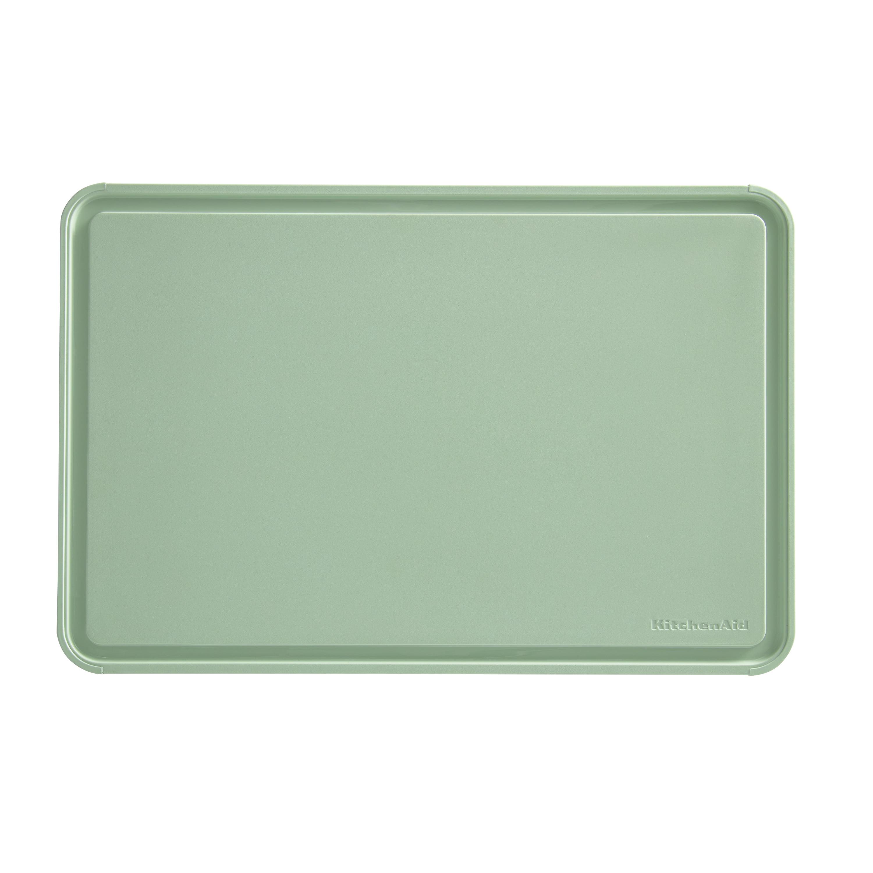 Pistachio Green Rectangular Plastic Cutting Board with Non-Slip Edges