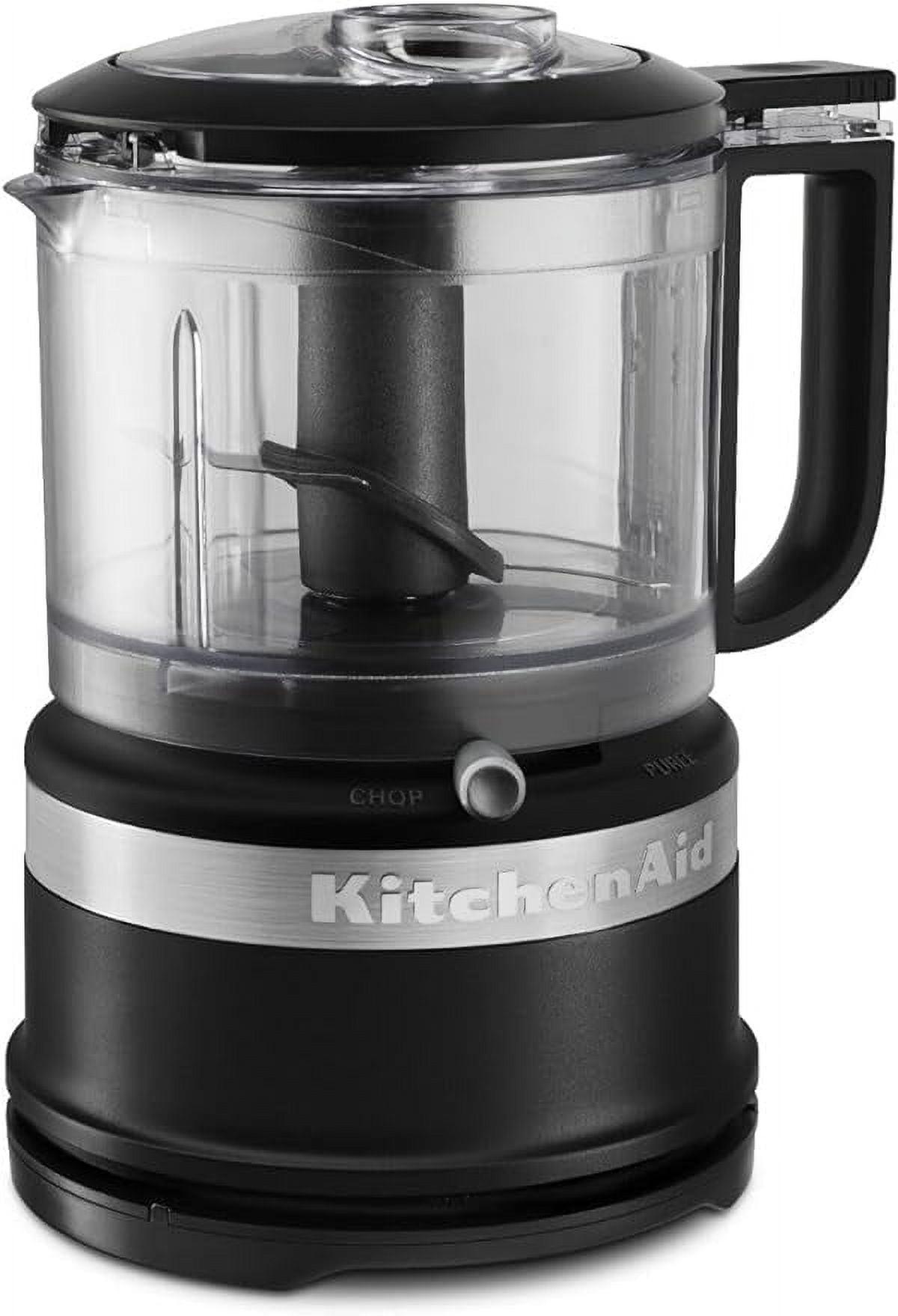 KitchenAid 3.5-Cup Food Chopper - Black Matte: 2 Speeds, Stainless Steel Blades, Dishwasher-Safe Parts, 240 Watts