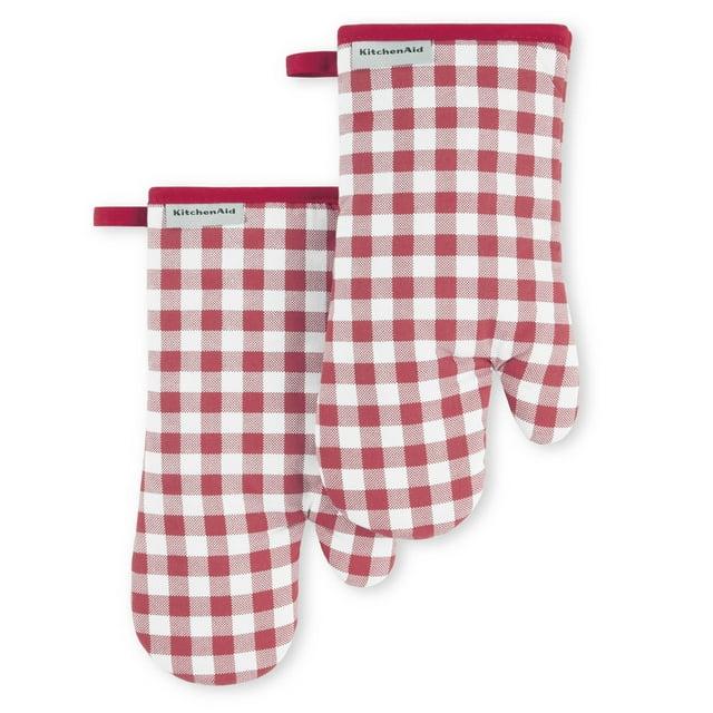 KitchenAid® KitchenAid Gingham Oven Mitt 2-Pack Set, 7" x 13" (Set of 2)