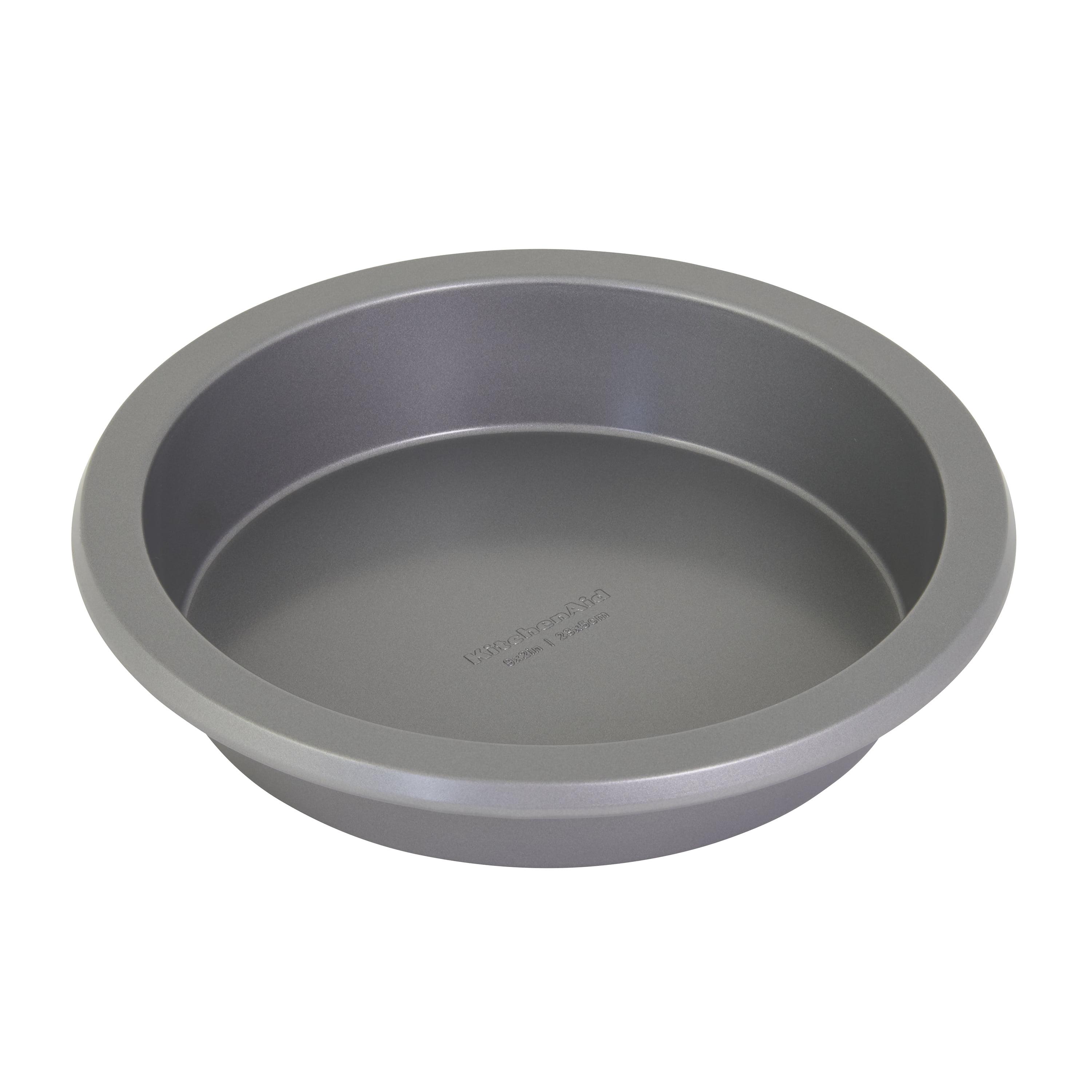 KitchenAid Nonstick Aluminized Steel 9 inch Round Cake Pan, Contour Silver