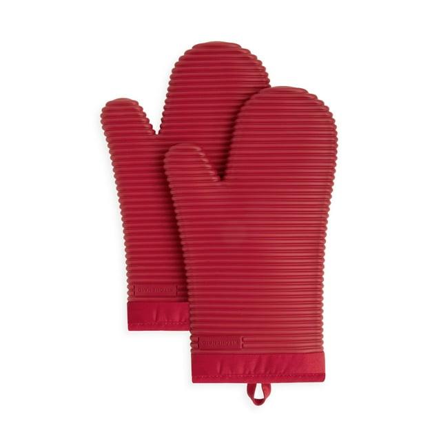KitchenAid® KitchenAid Ribbed Soft Silicone Oven Mitt (Set of 2)