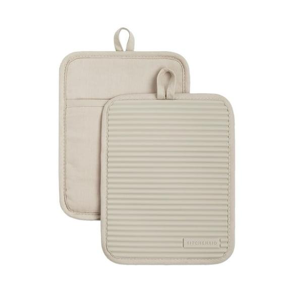 KitchenAid Ribbed Soft Silicone Pot Holder Set, Set of 2