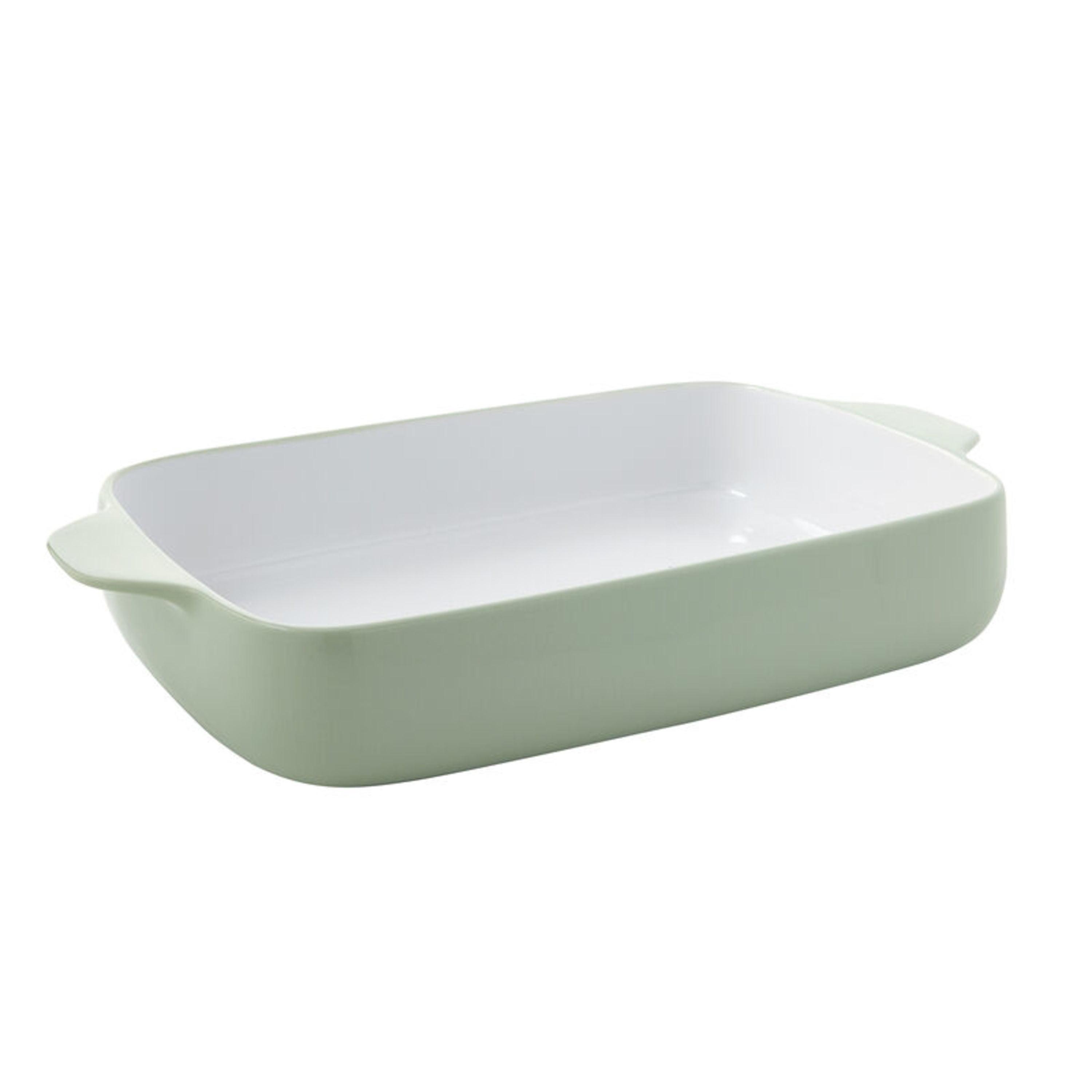 KitchenAid 4.5qt Vitrified Stoneware Rectangular Baker Pistachio: Ceramic Casseroles & Baking Dish, Dishwasher-Safe