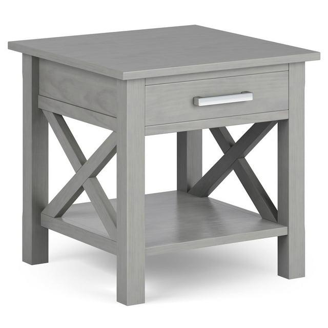 Simpli Home Kitchener 21"W Solid Mango Wood Square End Table with Storage Drawer