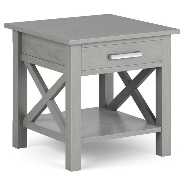 Simpli Home Kitchener 21"W Solid Mango Wood Square End Table with Storage Drawer