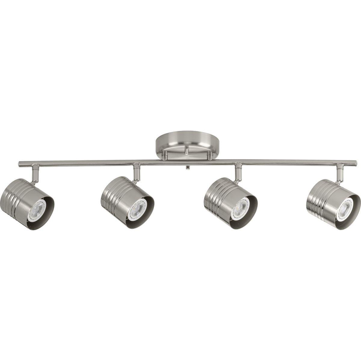 Brushed Nickel Four-Head Multi-Directional Track Light