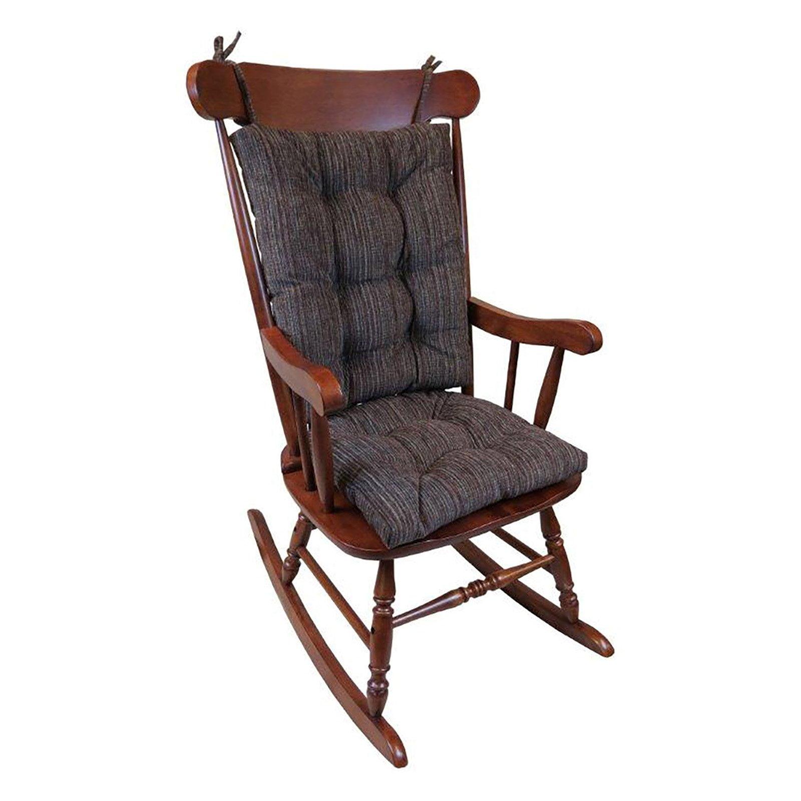 Klear Vu Gripper Polar Chenille Jumbo 2 Pieces Rocking Chair Cushion Set