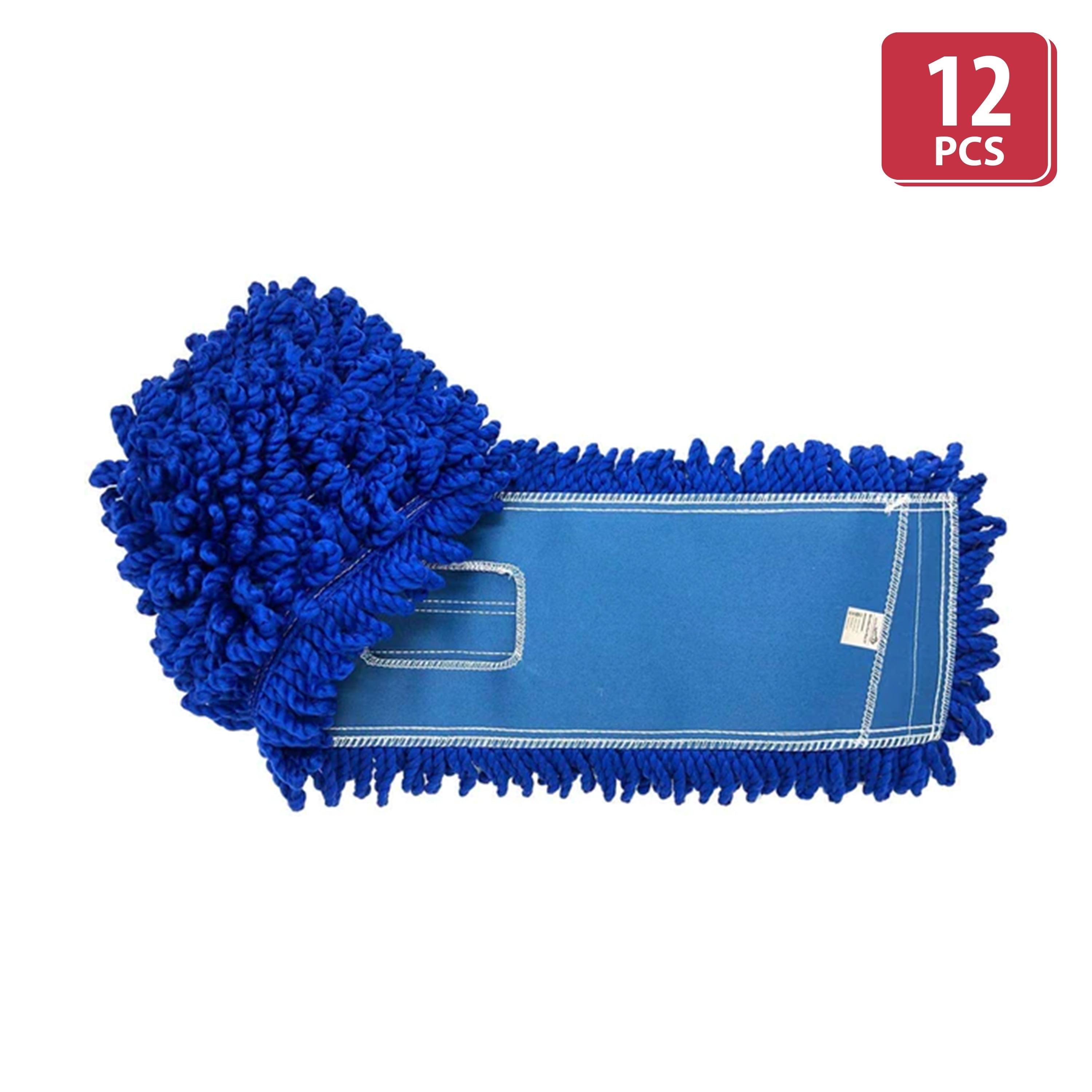 Kleen Handler 36 inch Microfiber Dust Mop | 12 Pack, Large Washable Commercial Mop Head Replacement