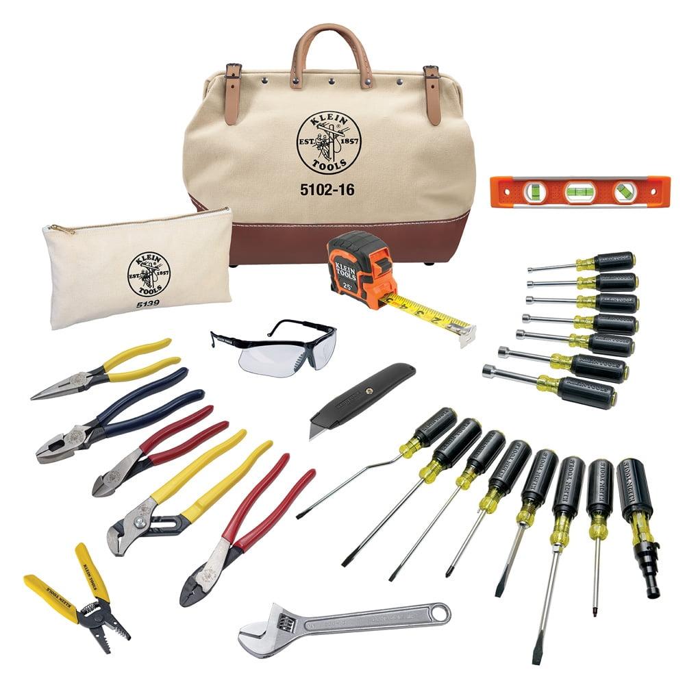 Klein Tools 28-Piece Electrician Tool Set with Canvas Bag