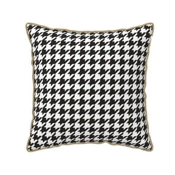 COMIO  Houndstooth Throw Pillow Covers, Black and White Plaid Decorative Cushion Pillow Cases for Sofa Couch Bedroom Car