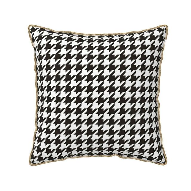 COMIO  Houndstooth Throw Pillow Covers, Black and White Plaid Decorative Cushion Pillow Cases for Sofa Couch Bedroom Car