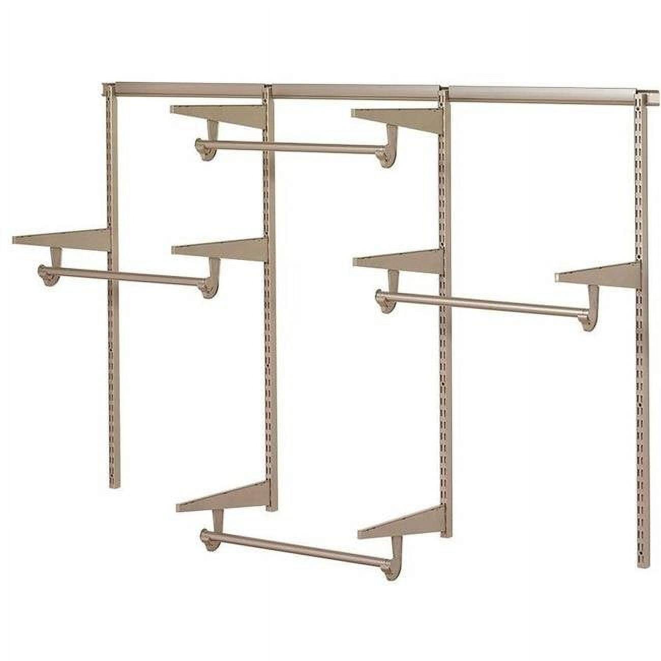 Closet Culture 6 ft. Champagne Nickel Modular Closet Organizer