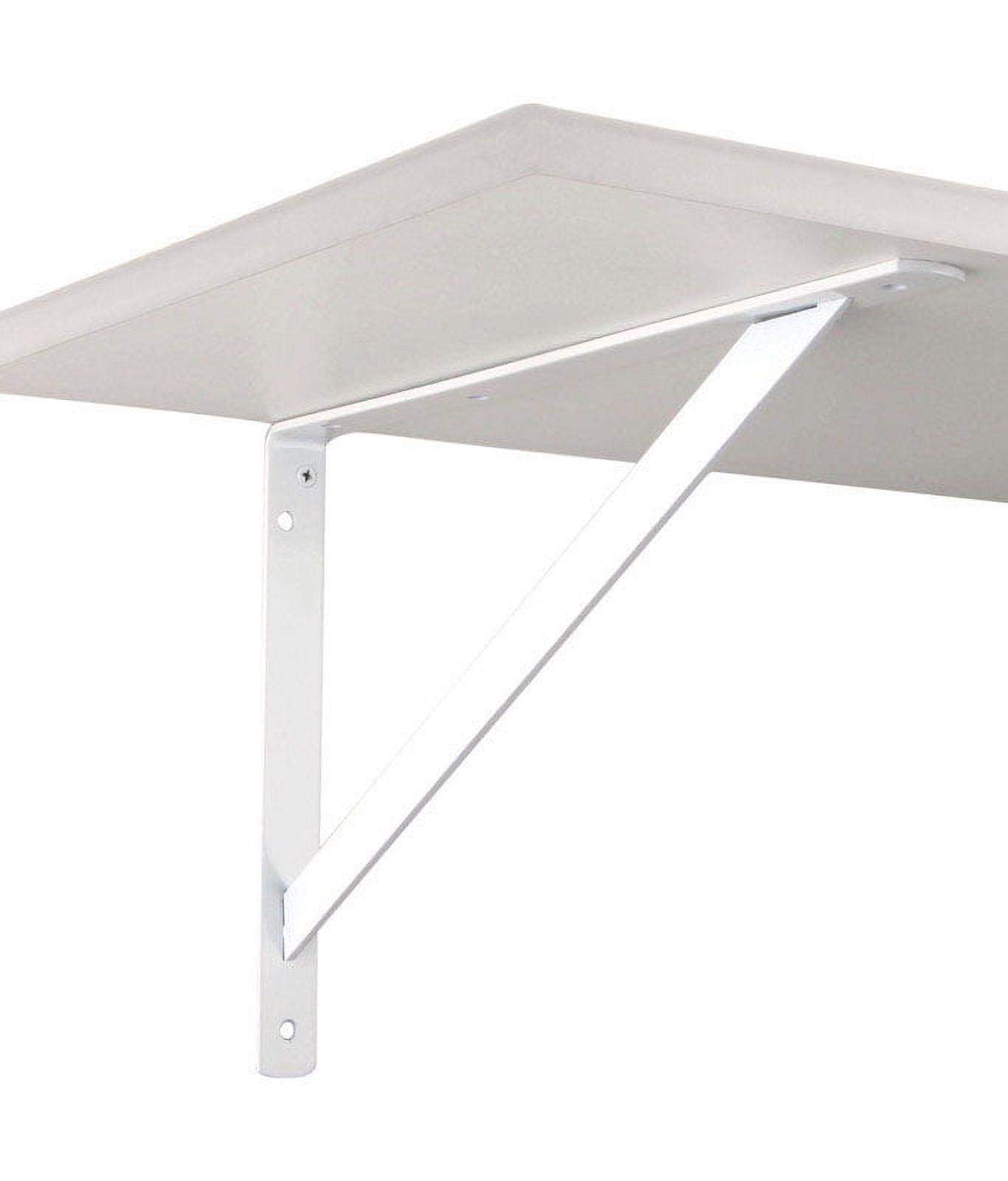 Knape & Vogt White Steel Bracket N/A Ga. 20 in. L
