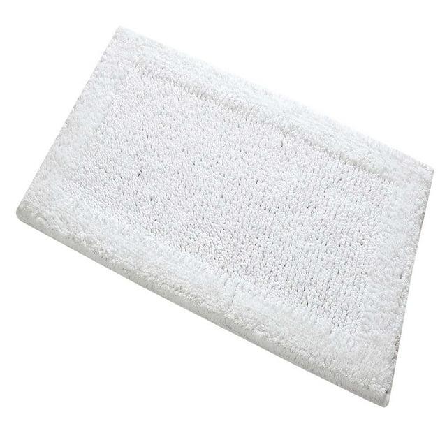 Knightsbridge Naples 220 GSF Non Skid Back Bath Rug 21 x 34 - White