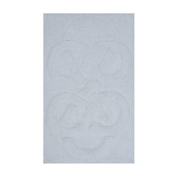 Knightsbridge Tuft Twisted 220 GSF Non Skid Back Bath Rug 17 x 24 - White