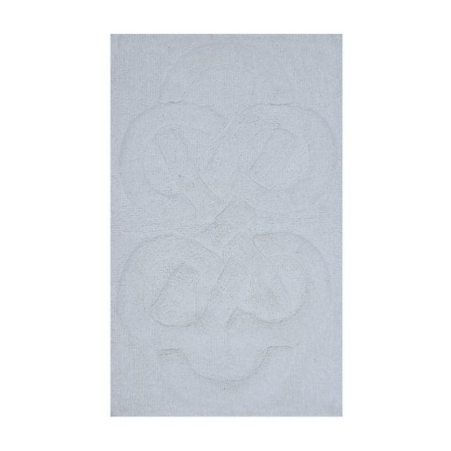 Knightsbridge Tuft Twisted 220 GSF Non Skid Back Bath Rug 17 x 24 - White