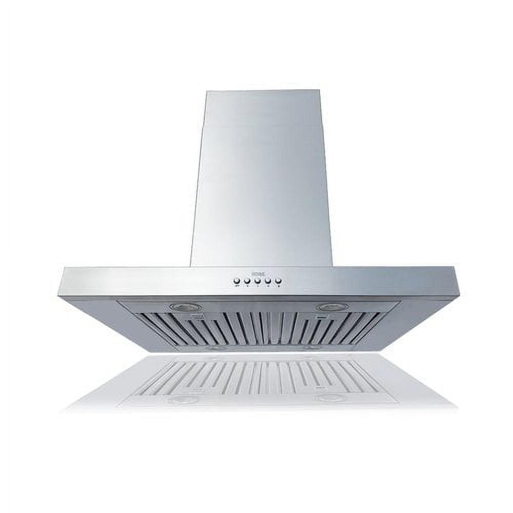 Kobe Range Hoods 42" Stainless Steel 680 CFM Ducted (Vented) Island Range Hood with Baffle Filter