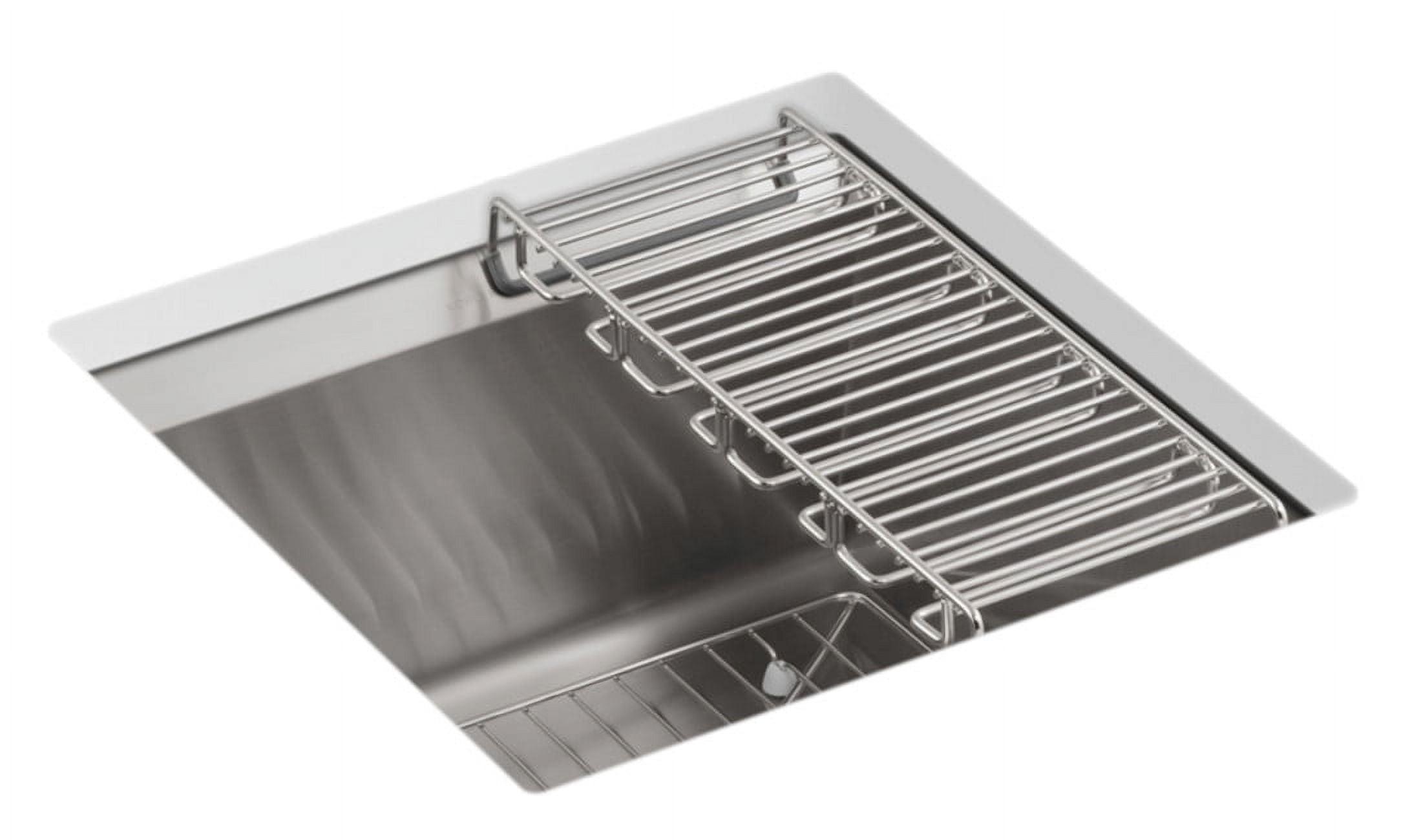 Kohler 8 Degree™ Undermount Bar Sink with Bottom Bowl Rack and Wine Rack K-3671-NA