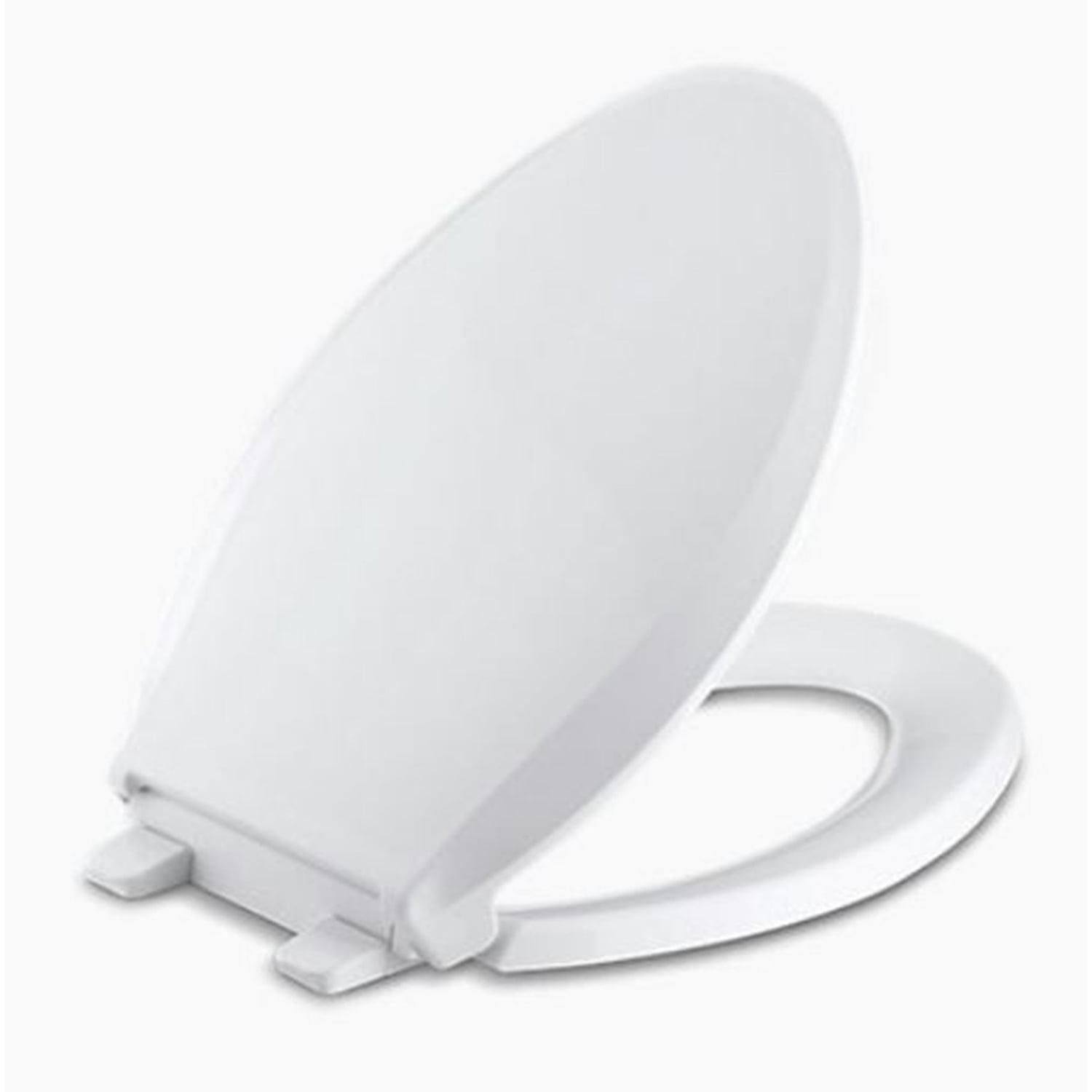 KOHLER 4636-RL-0 Cachet ReadyLatch Elongated Toilet Seat, Quiet-Close Lid and Seat, Countoured Seat, Grip-Tight Bumpers and Installation Hardware, White