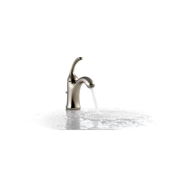 Kohler Forté Single-Handle Bathroom Sink Faucet with Drain Assembly and Escutcheon Plate, 1.2 GPM K-10215-4-BN