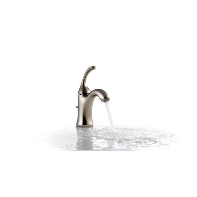 Forté Single-Handle Bathroom Sink Faucet with Drain Assembly and Escutcheon Plate, 1.2 GPM