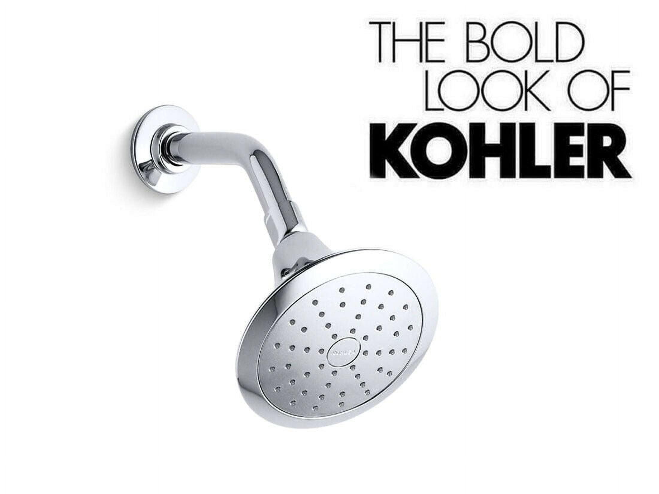 Polished Chrome Wall-Mounted Single-Function Showerhead