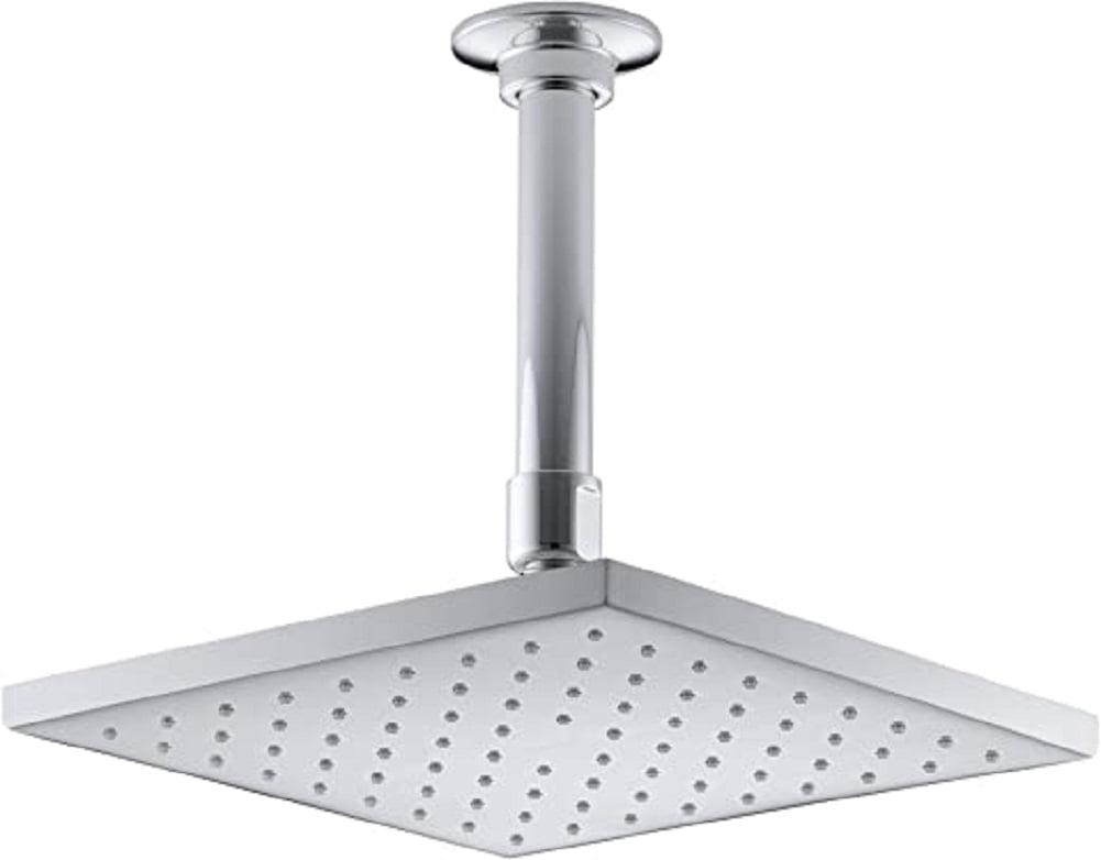 Contemporary Square 8" Rainhead with Katalyst Air-Induction Spray, 2.5 Gpm