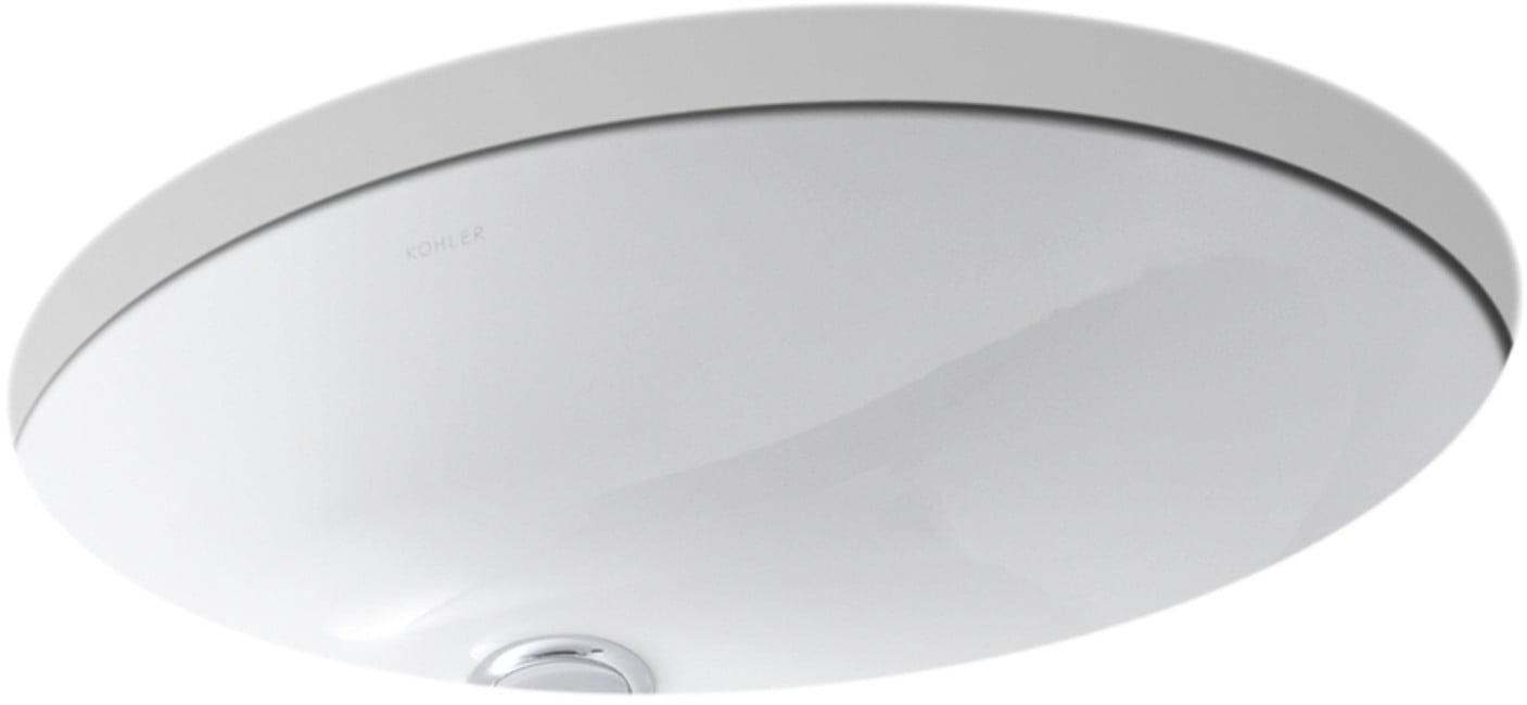 Caxton® Vitreous China Oval Undermount Bathroom Sink with Overflow