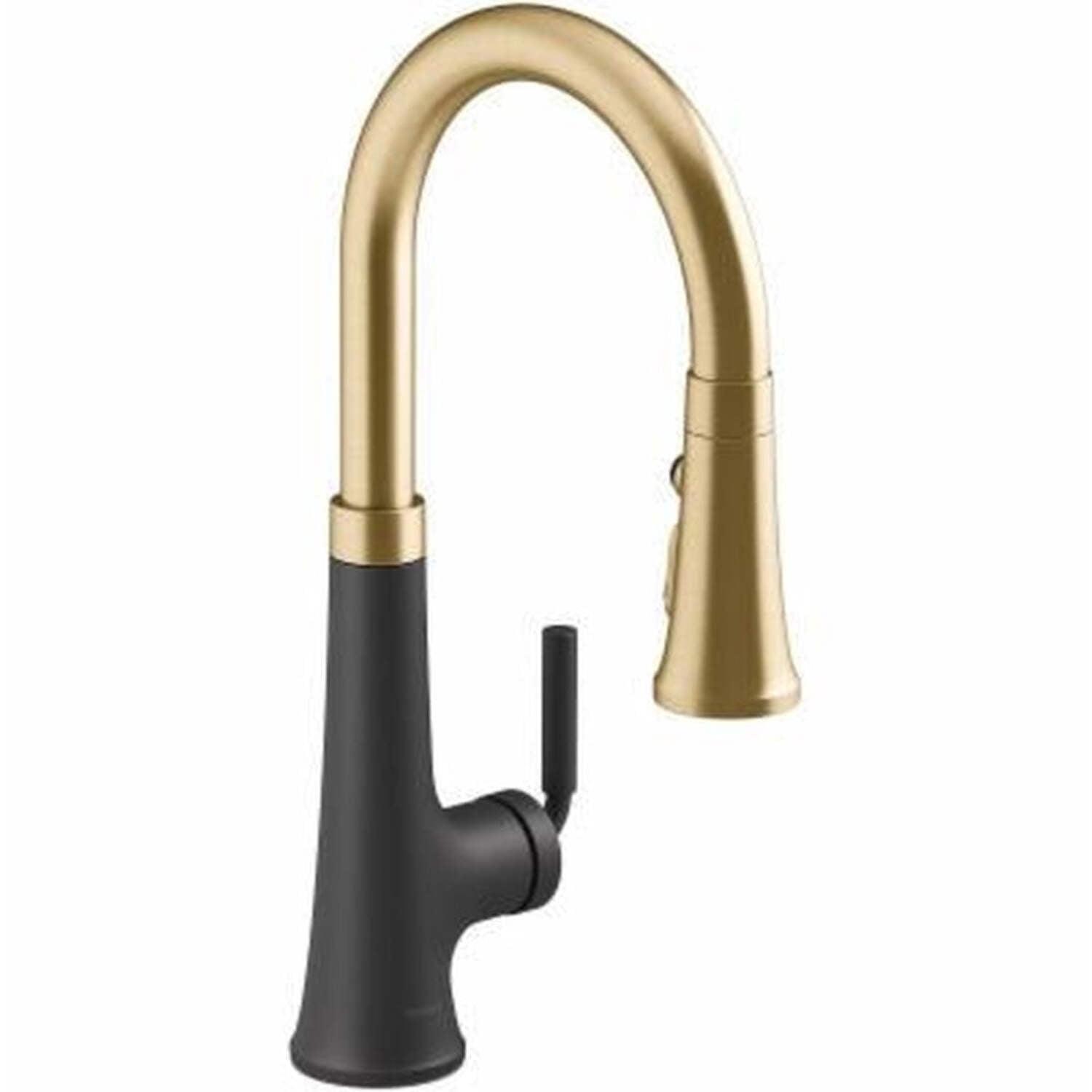 Tone Single Handle Pull Down Kitchen Sink Faucet with Three-Function Pull Down Sprayer