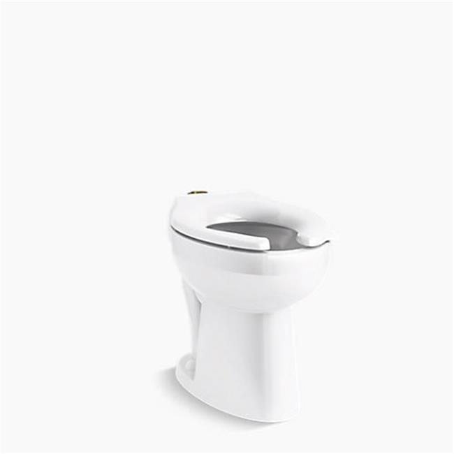 White ADA-Height Elongated Flushometer Toilet Bowl