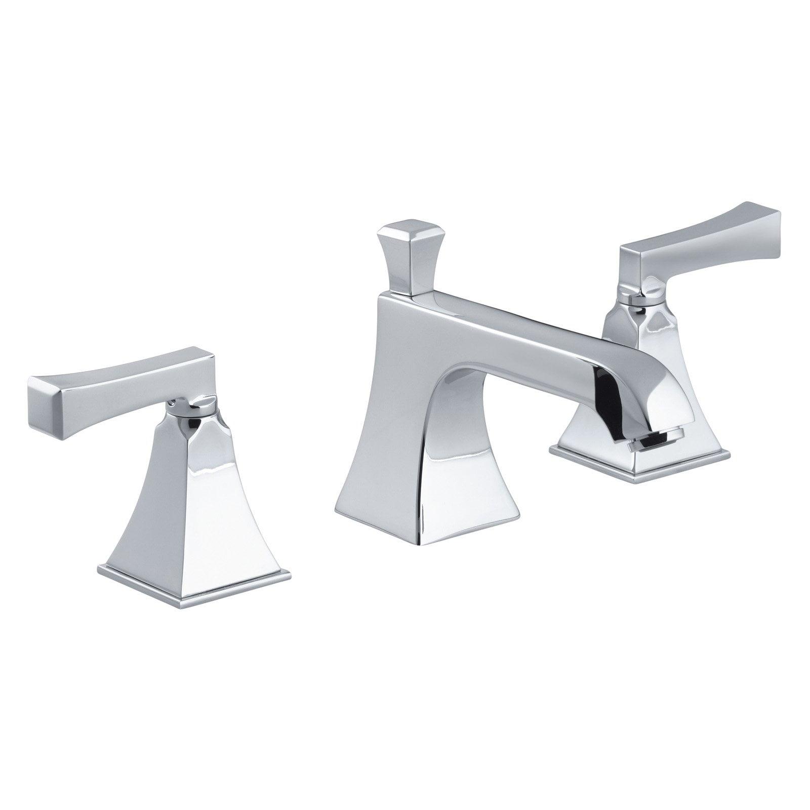 Memoirs Stately Polished Chrome Double Handle Widespread Bathroom Faucet