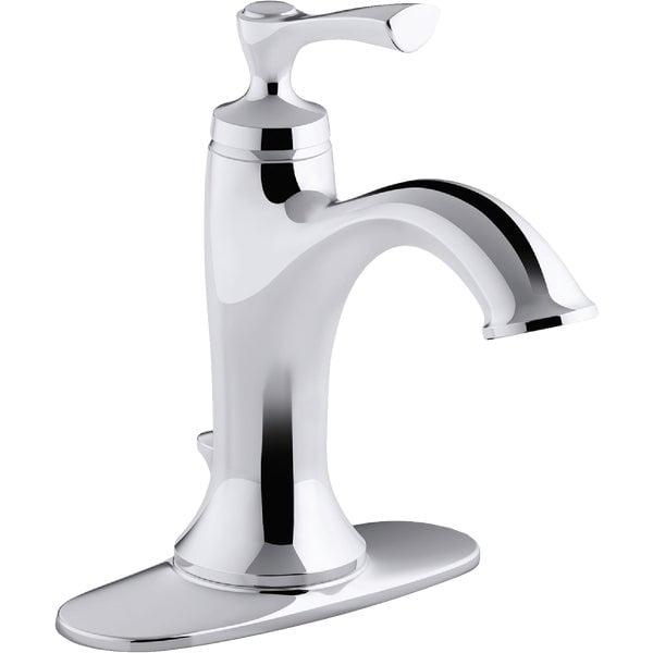 Polished Chrome Traditional Single Handle Bathroom Faucet