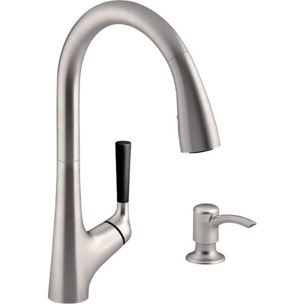 Kohler One Handle Stainless Steel Pull-Down Kitchen Faucet Model No. R562-SD-VS