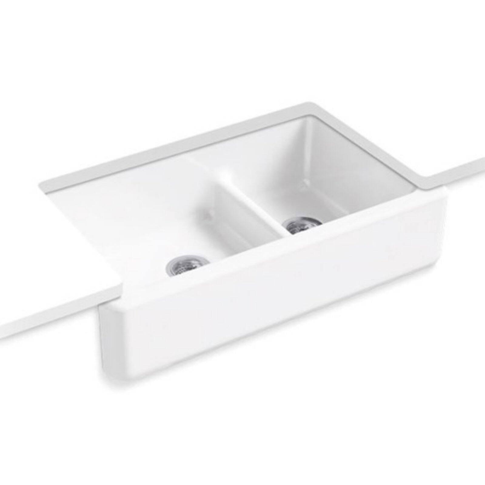 Whitehaven® 36" L x 22" W Double Basin Farmhouse Kitchen Sink