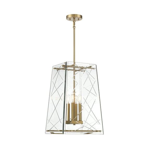 Kole 4-Light Pendant in Warm Brass