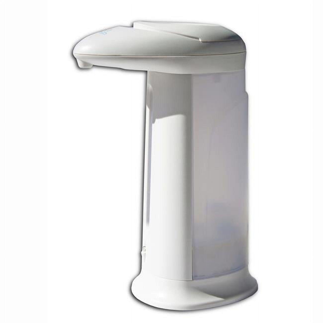 White Plastic Counter Top Touch Free Liquid Soap Dispenser