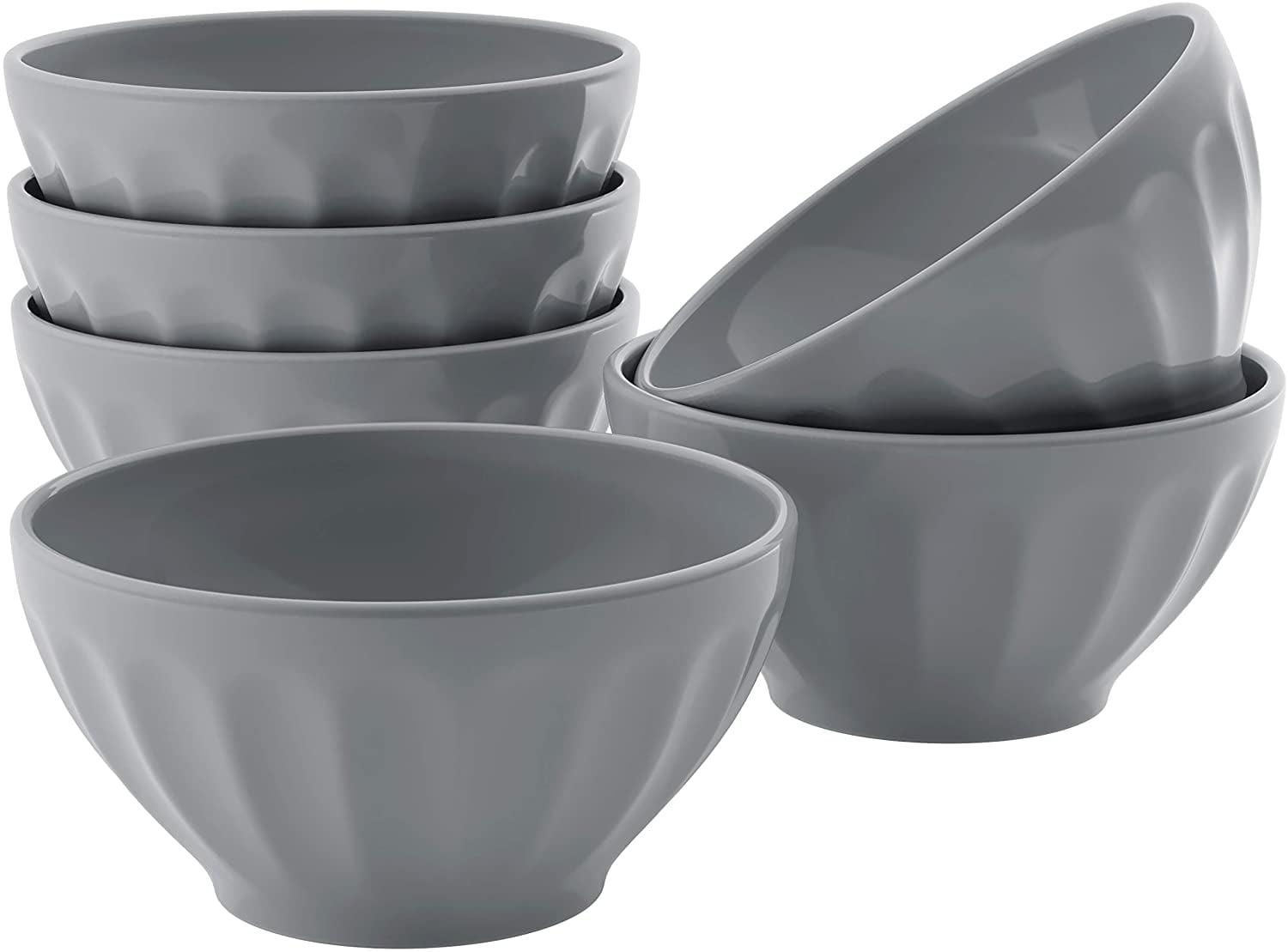 Kook Ceramic Cereal Bowls, 24 oz, Set of 6